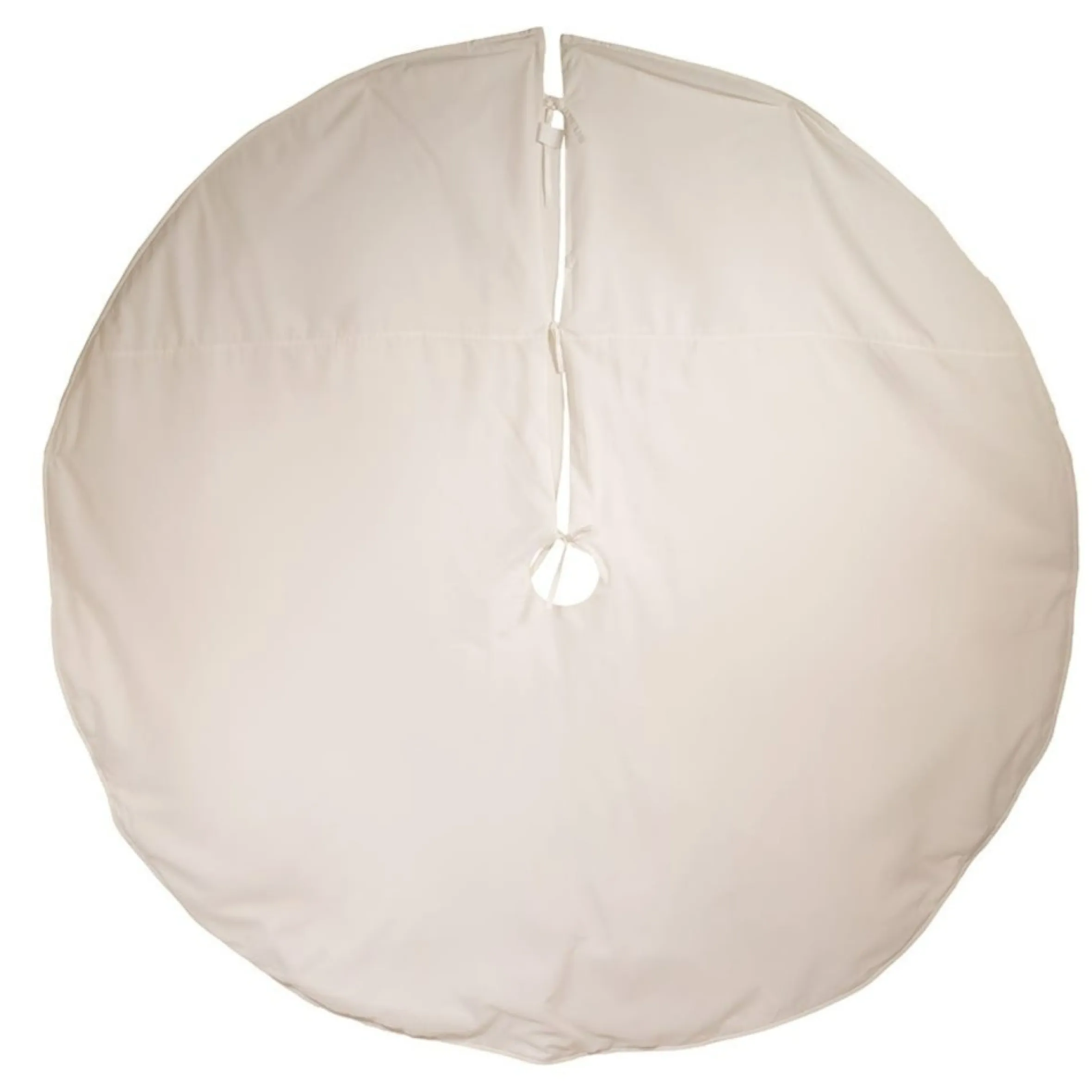 72" White And Gold Embroidered Christmas Tree Skirt