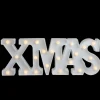 18.5" White Battery Operated Led Lighted Xmas Christmas Marquee Sign