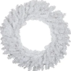 White Canadian Pine Artificial Christmas Wreath, 30 Inch, Unlit