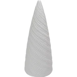 10" White Ceramic Cone Tree Christmas Decoration