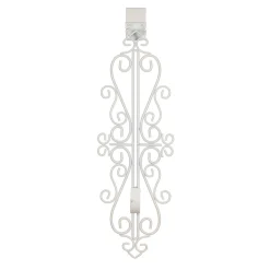 19.5" White Decorative Adjustable Wreath Hanger