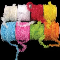 White Fuzzy Boa Party Garland 0.75" X 55 Yards