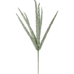 25" White Glittered Artificial Foxtail Christmas Spray
