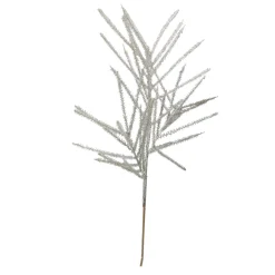 27" White Glittered Wispy Wheat Artificial Christmas Spray