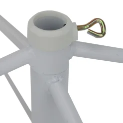 White Metal Rolling Christmas Tree Stand For 9'-12' Artificial Trees