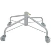 White Metal Rolling Christmas Tree Stand For 6.5'-7.5' Artificial Trees