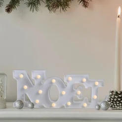 17" White 'Noel' Led Christmas Marquee Wall Sign