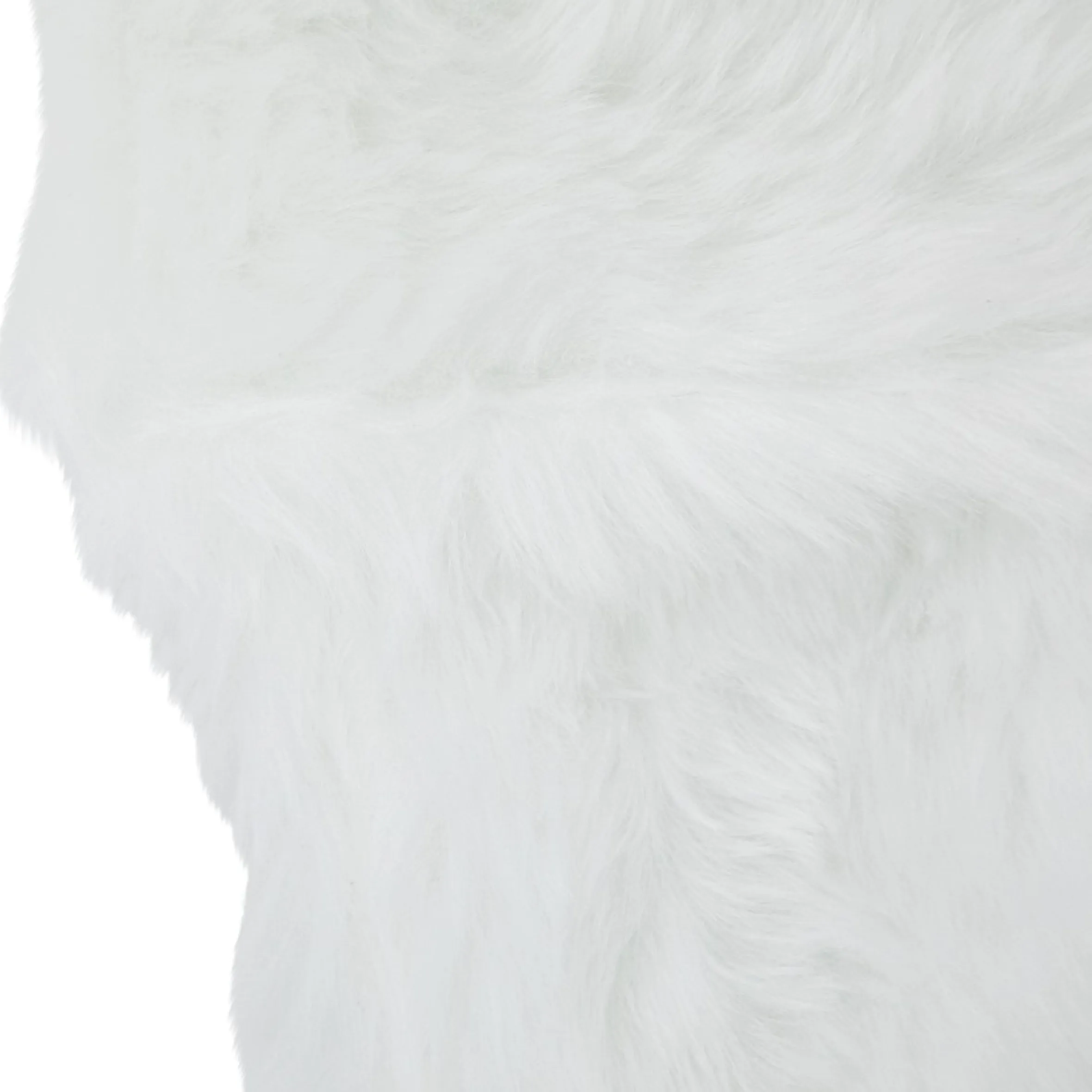 19" White Plush Christmas Stocking