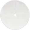 48" White Plush Solid Round Christmas Tree Skirt
