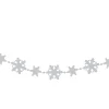 8' White Snowflake Beaded Christmas Garland