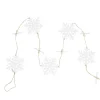 4' White Snowflakes On Jute Rope Hanging Christmas Garland