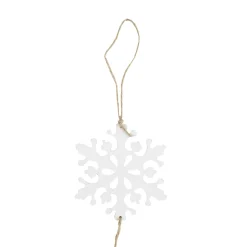 4' White Snowflakes On Jute Rope Hanging Christmas Garland