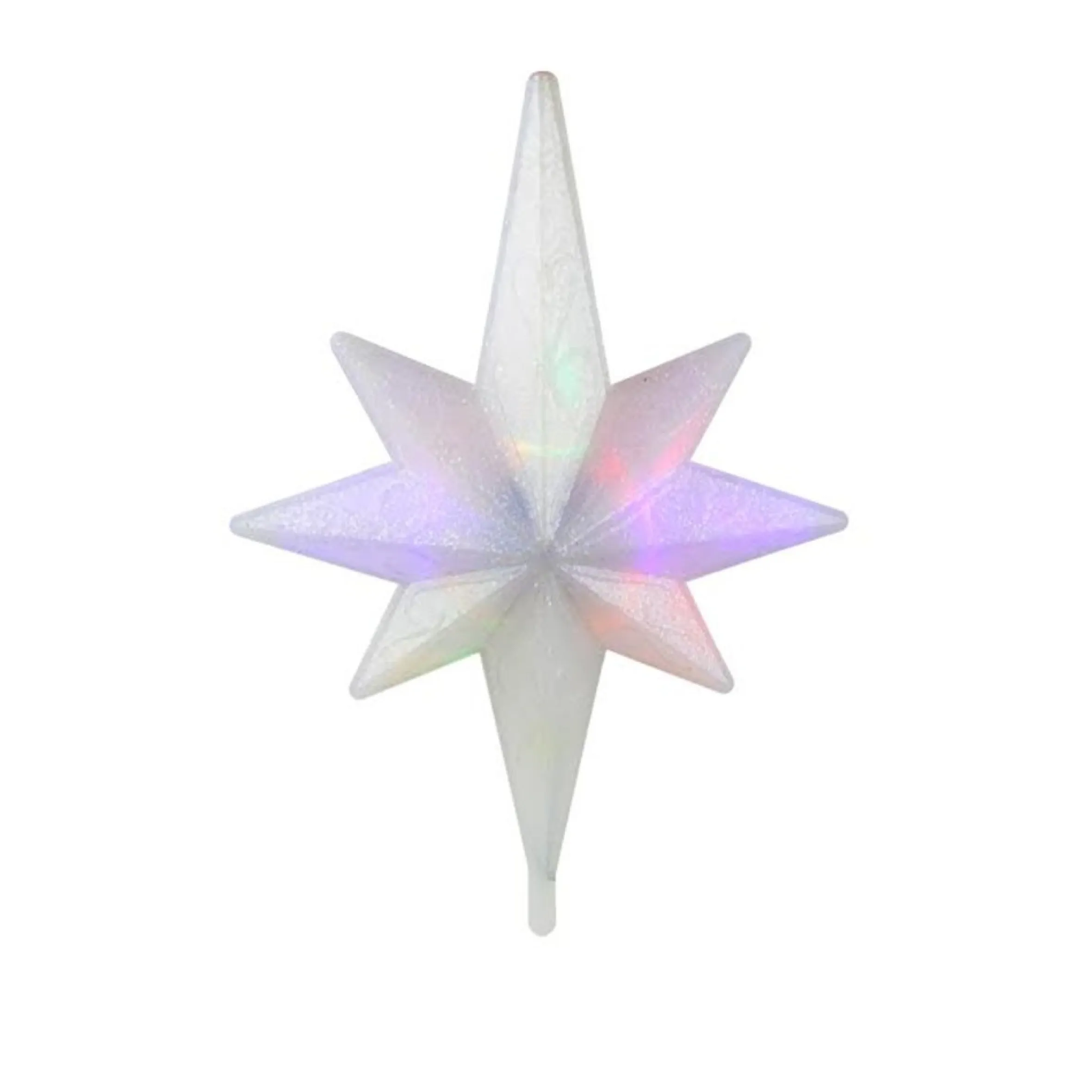 14.5" Winter Frost B/O Multi-Color Led Bethlehem Star Christmas Tree Topper