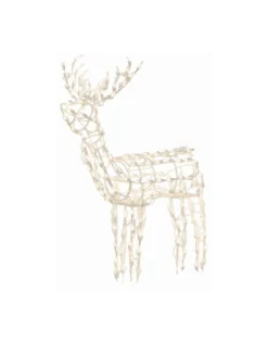 48" Winter Frost White Led Standing Buck Christmas Yard Decoration