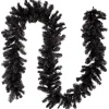 9' X 10" Black Colorado Spruce Artificial Halloween Garland - Unlit