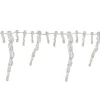 8' X 2.5" Clear Iridescent Icicle Beaded Artificial Christmas Garland - Unlit