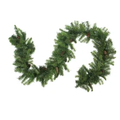 9' X 16" Dakota Red Pine Cones Artificial Christmas Garland, Unlit