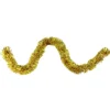 50' X 2.5" Deep Gold Christmas Foil Tinsel Garland - Unlit