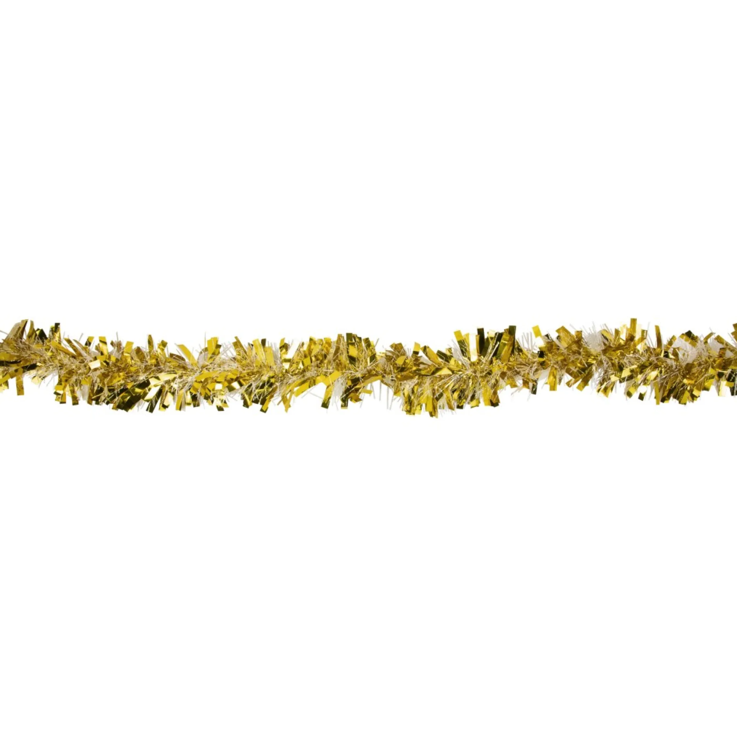 50' X 4' Gold And Snowblush Wide Cut Tinsel Christmas Garland - Unlit