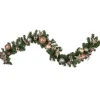 6' X 12" Green Foliage With Stars And Ornaments Artificial Christmas Garland, Unlit