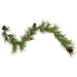 6' X 10" Long Needle Pine And Pinecone Artificial Christmas Garland, Unlit