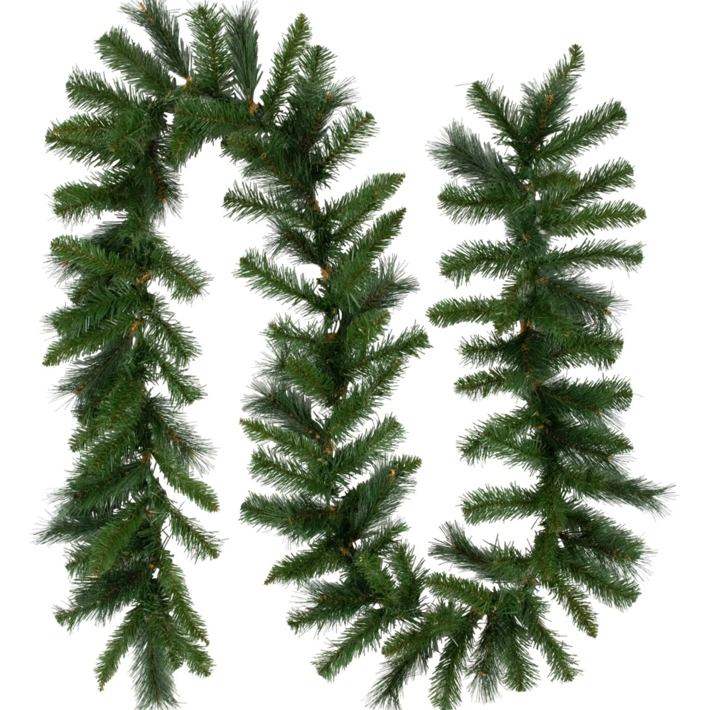 9' X 12" Mixed Green Beaver Pine Artificial Christmas Garland, Unlit
