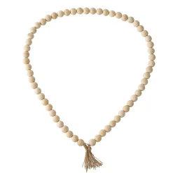 3.4' X 1.6" Pine Sphere Beads With Tassels Artificial Garland - Unlit