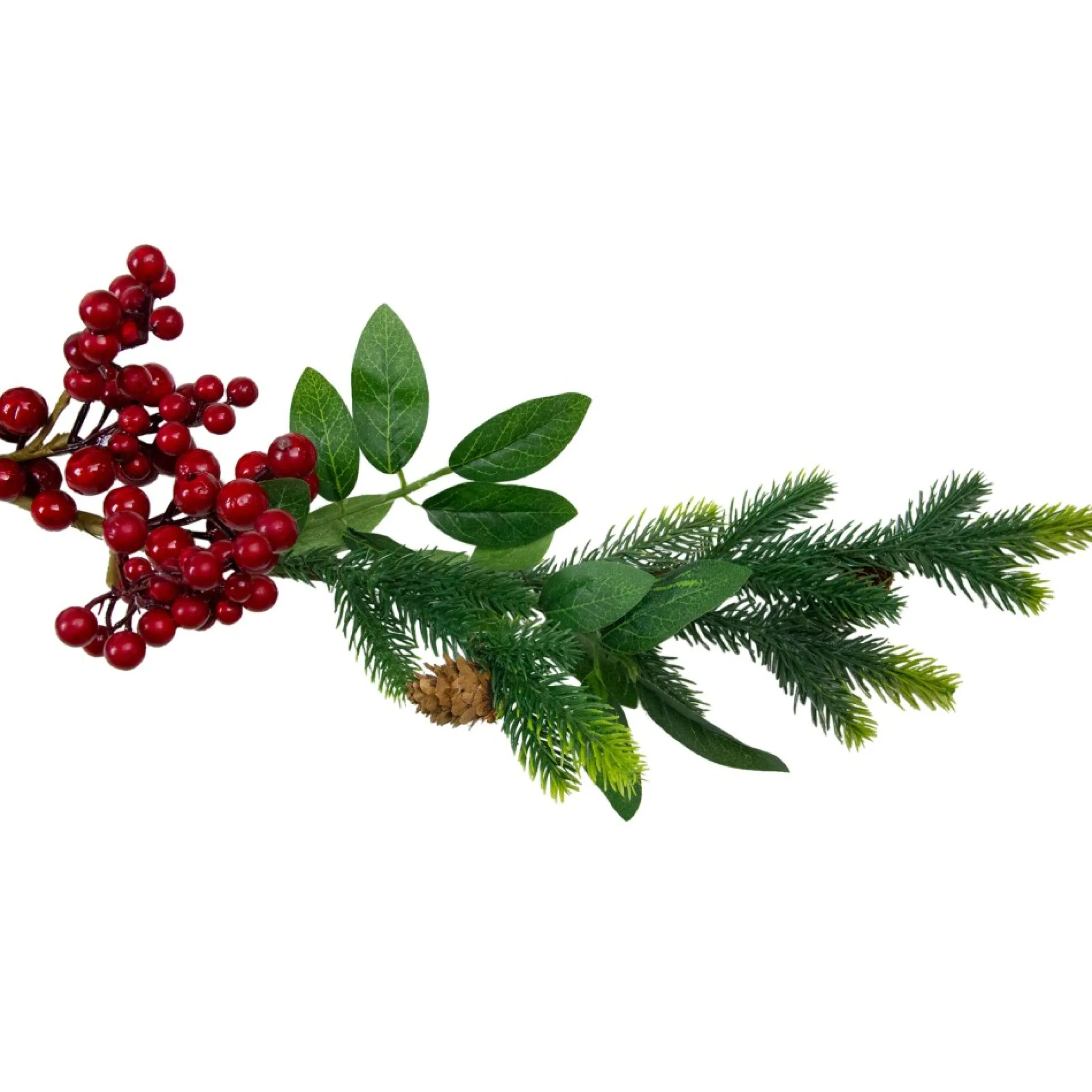 5' X 4.75" Pine Springs, Berries And Pine Cones Artificial Christmas Garland - Unlit