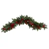 3.25' X 7" Pines With Berries And Pinecones Artificial Christmas Garland, Unlit