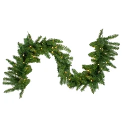 25' X 18 Pre-Lit Buffalo Fir Commercial Artificial Christmas Garland - Warm White Led Lights