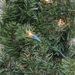 9' X 14" Pre-Lit Canadian Pine Artificial Christmas Garland, Clear Lights