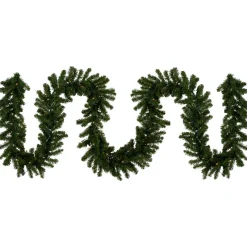 50' X 10" Pre-Lit Canadian Pine Commercial Artificial Christmas Garland, Clear Lights