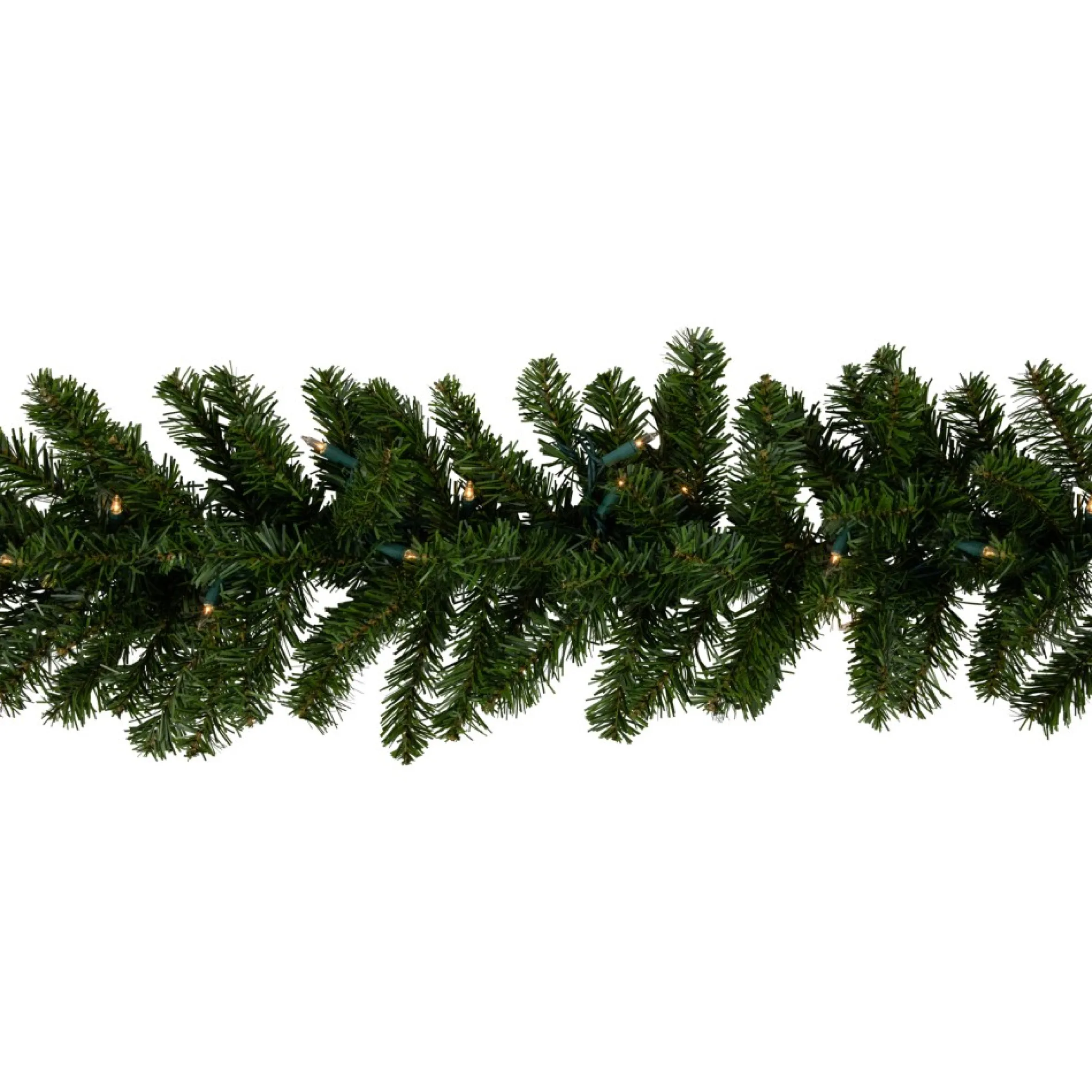 50' X 10" Pre-Lit Canadian Pine Commercial Artificial Christmas Garland, Clear Lights