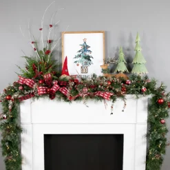 9' X 12" Pre-Lit Country Mixed Pine Artificial Christmas Garland - Clear Dura-Lit Lights
