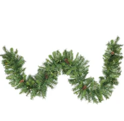 50' X 12" Pre-Lit Dakota Pine Artificial Christmas Garland - Warm White Led Lights