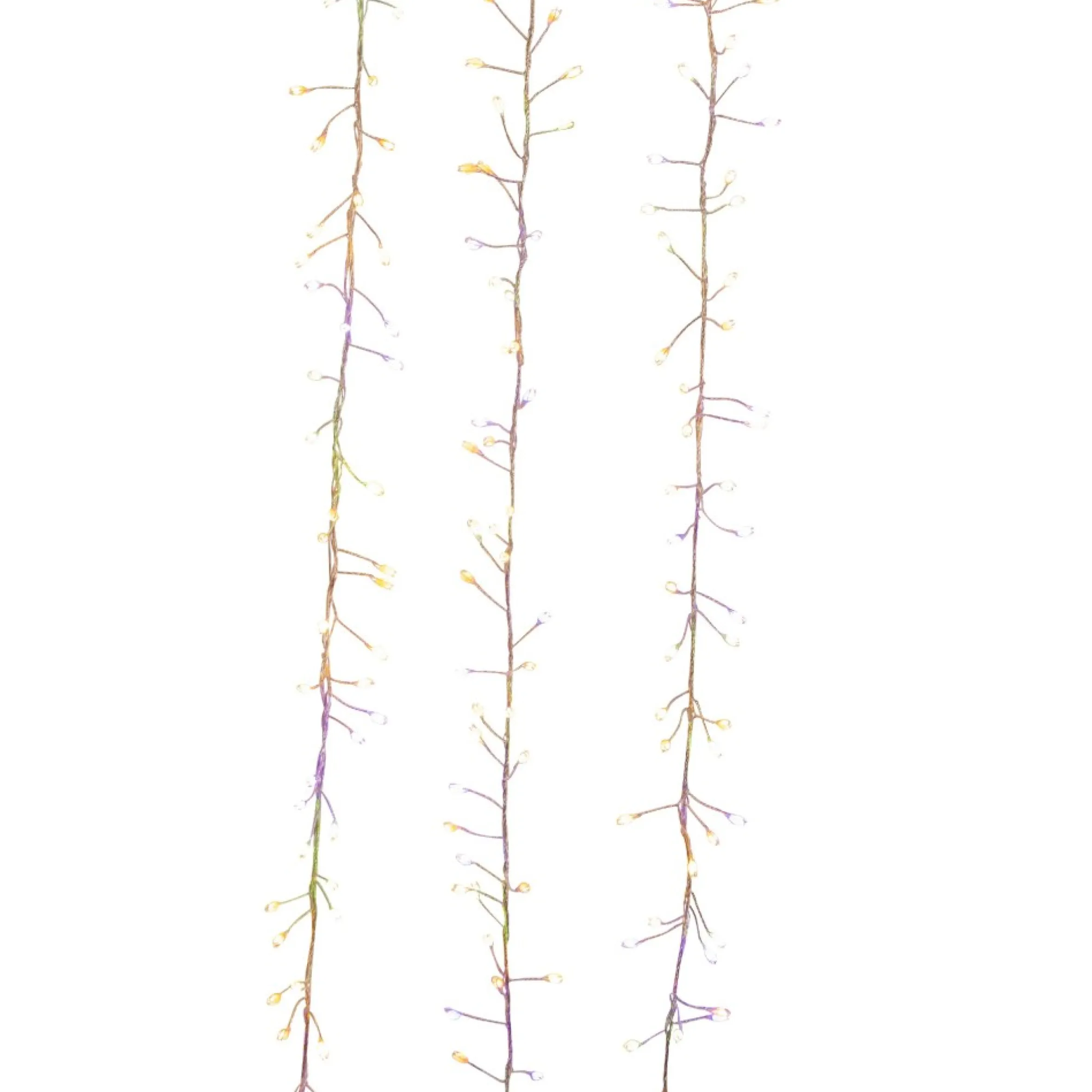 9.75' X 1.75" Pre-Lit Dual Color Christmas Garland, Multi Fairy Lights