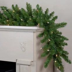 9' X 12" Pre-Lit Eastern Pine Artificial Christmas Garland - Clear Lights