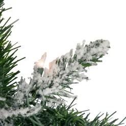 9' X 10" Pre-Lit Flocked Madison Pine Artificial Christmas Garland, Clear Lights