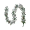 9' X 8" Pre-Lit Flocked Victoria Pine Artificial Christmas Garland - Clear Lights
