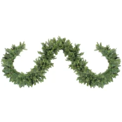 9' X 9" Pre-Lit Led Oregon Noble Fir Artificial Christmas Garland - Warm White Lights