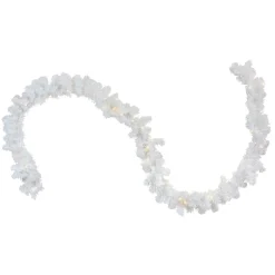 9' X 10" Pre-Lit Led White Pine Artificial Christmas Garland - Clear Lights