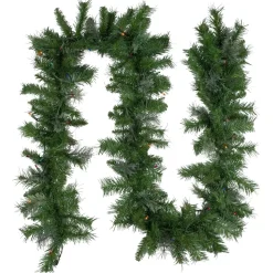 9' X 10" Pre-Lit Mixed Cashmere Pine Artificial Christmas Garland - Multi-Color Lights