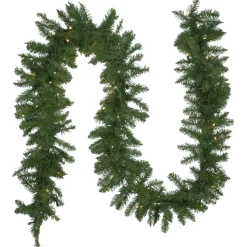9' X 10" Pre-Lit Northern Pine Artificial Christmas Garland - Warm White Led Lights