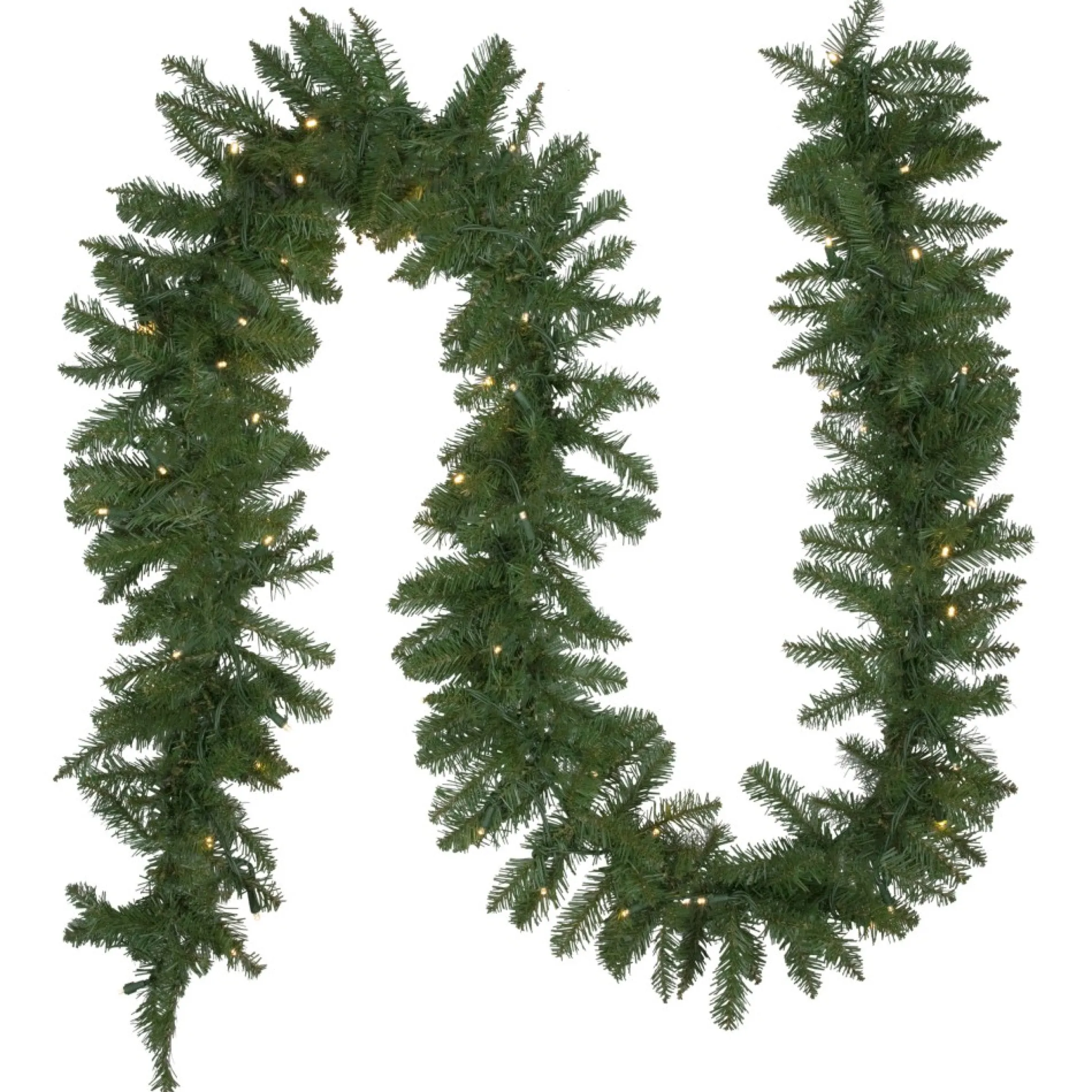 9' X 10" Pre-Lit Northern Pine Artificial Christmas Garland - Warm White Led Lights