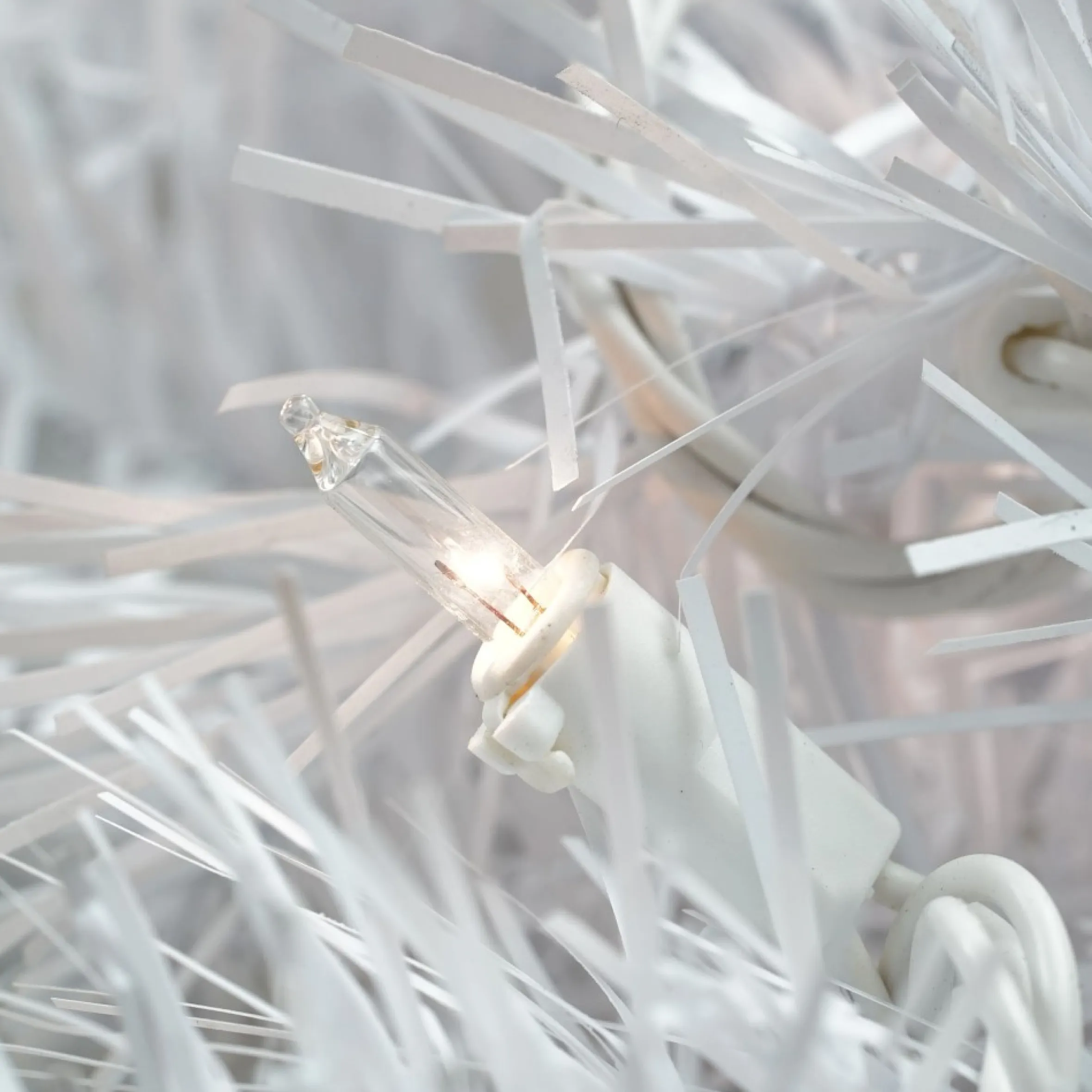 9' X 12" Pre-Lit White Crystal Spruce Artificial Christmas Garland - Clear Dura Lights