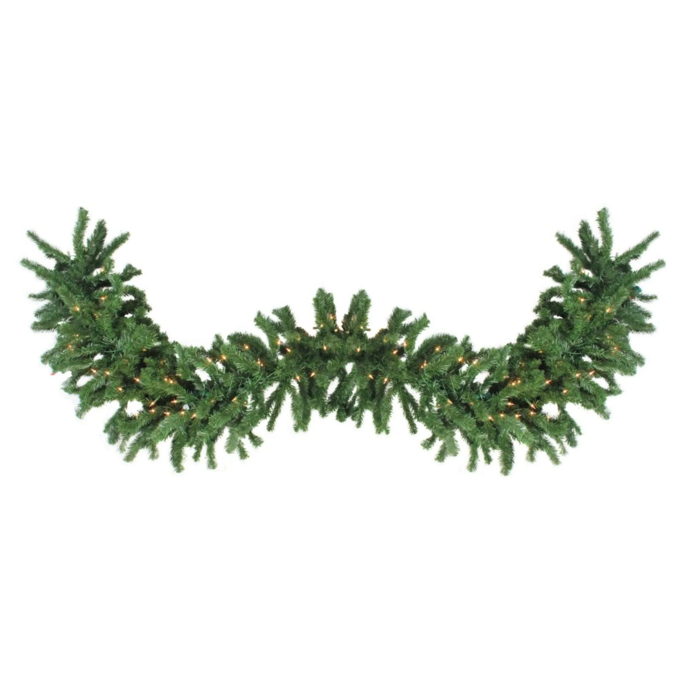 9' X 10" Pre-Lit Windsor Green Pine Artificial Christmas Garland - Clear Lights