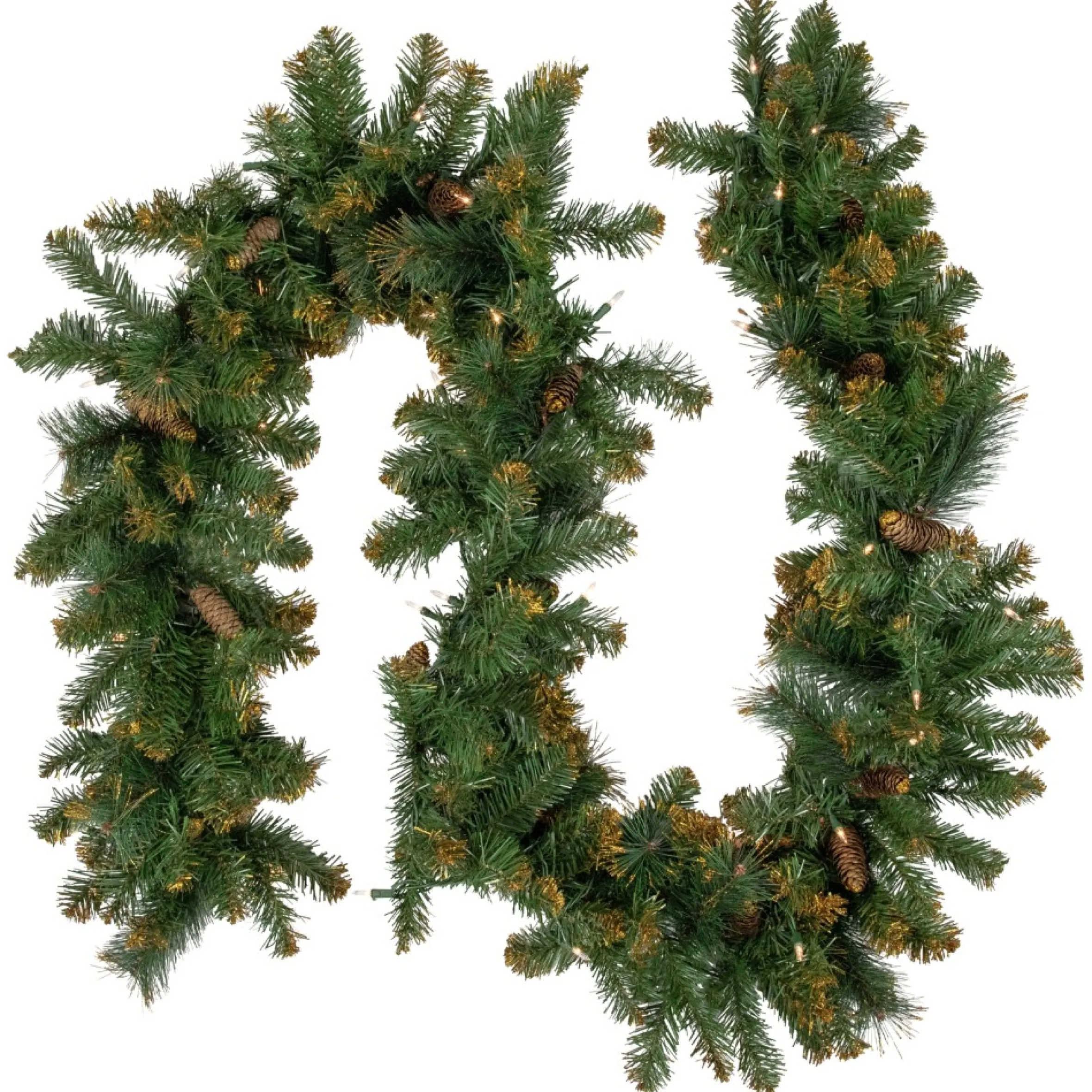 9' X 10" Pre-Lit Yorkville Pine Artificial Christmas Garland - Clear Lights