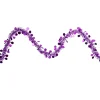 50' X 1.5" Purple Tinsel Christmas Garland With Polka Dots - Unlit