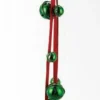 3' X 4.75" Red And Green Jingle Bell With Star Cutouts Hanging Artificial Christmas Ornament