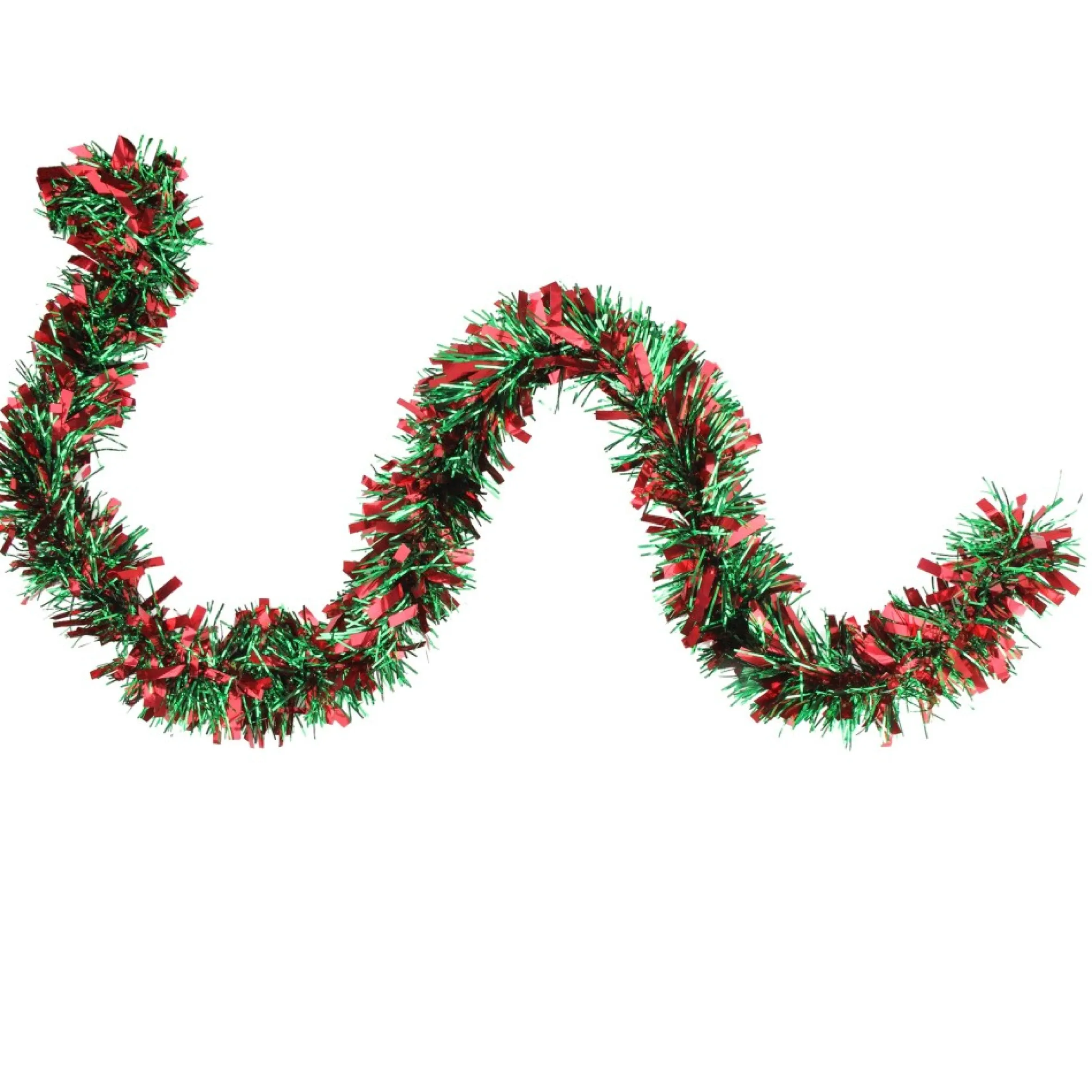 50' X 3" Red And Green Wide Cut 6-Ply Artificial Christmas Garland - Unlit